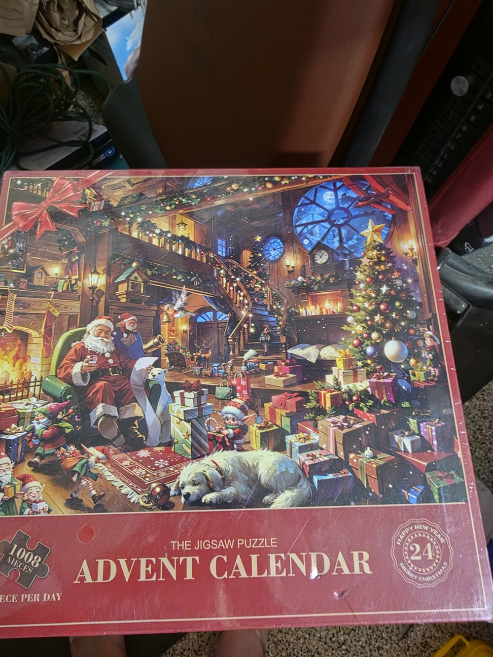 Holiday Advent Calendar Jigsaw Puzzle - Red